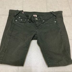 True Religion “Misty” jeans in dark green